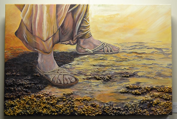 Jennifer Evans: "Journey", Acrylic, mixed media on canvas, 50 x 76cm