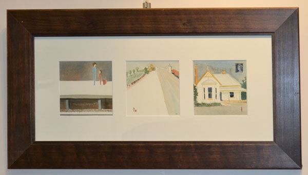 Sharon Roberts: "Looking back - Portsea March 1971", Watercolour, 38 x 70cm
