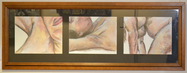 Brooke Smith: "Physical Journey", Acrylic and charcoal, set of 3, 60 x 20cm