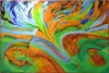 "Unravelling", acrylic on canvas, 60cm x 90cm