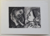 "Mary and Elisabeth meet", drawing, 20cm x 15cm